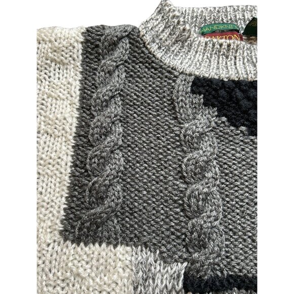 Vtg Oakton Limited Handknit Sweater Mens 2XLT Chunky Cable Knit Granpa Core Fall - Picture 6 of 7